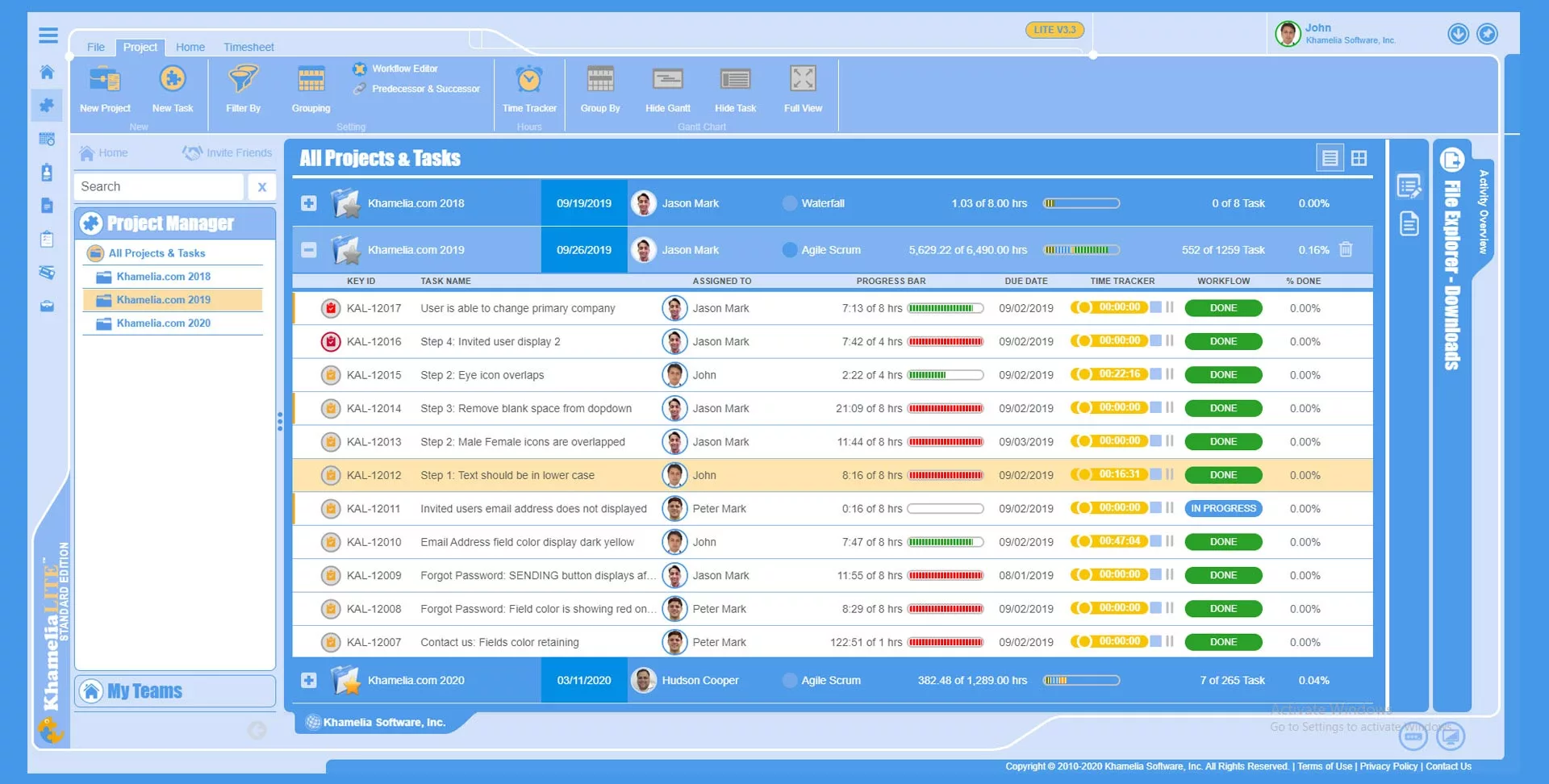 TimeControl, Web timesheets for Finance and Project Management